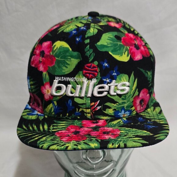 New Era Hardwood Classics 9Fifty Orig. Fit Snapback Floral WASHINGTON BULLETS - Picture 1 of 9